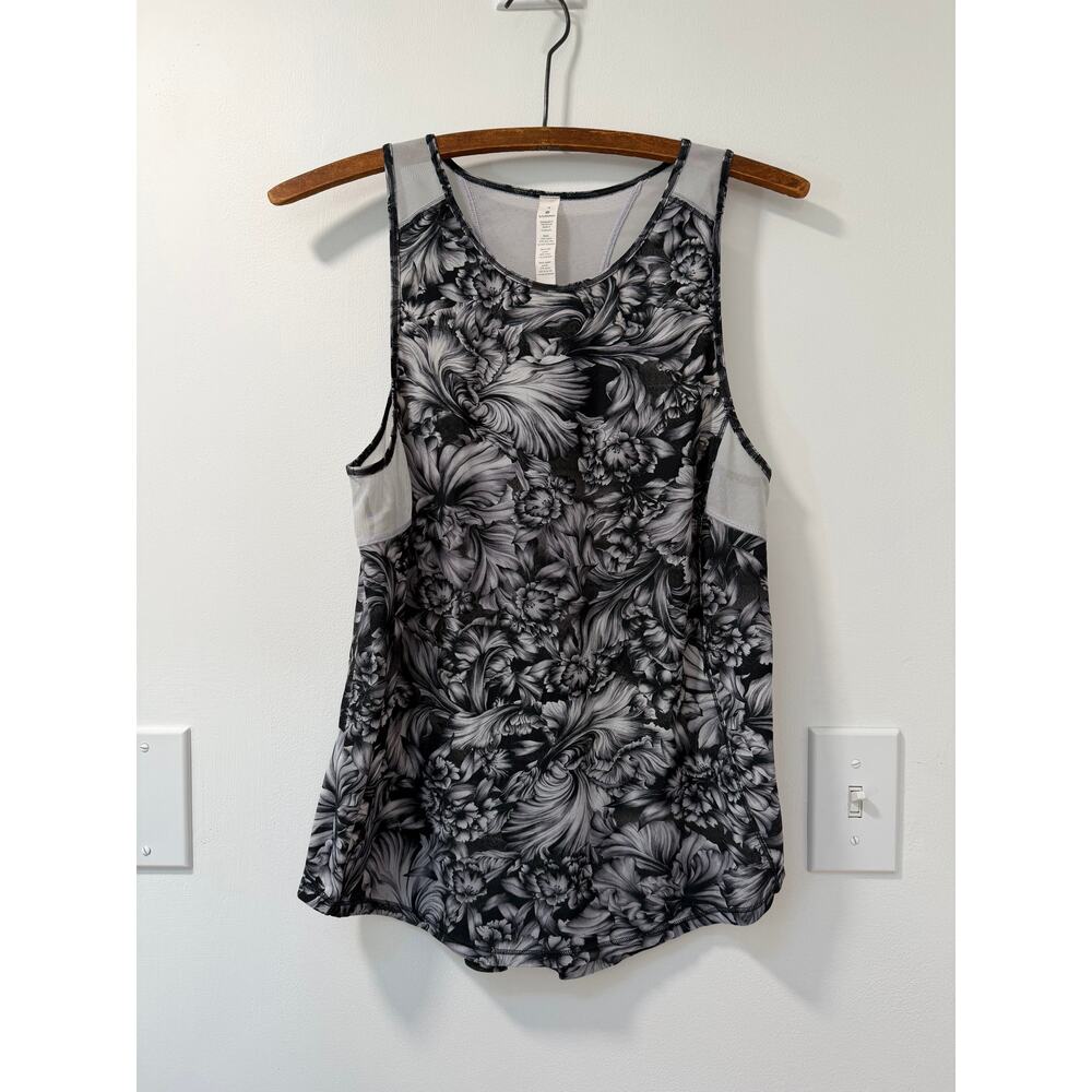 Lululemon Sculpt Tank Tie Back Night Garden Ice Grey Women’s size 4 top